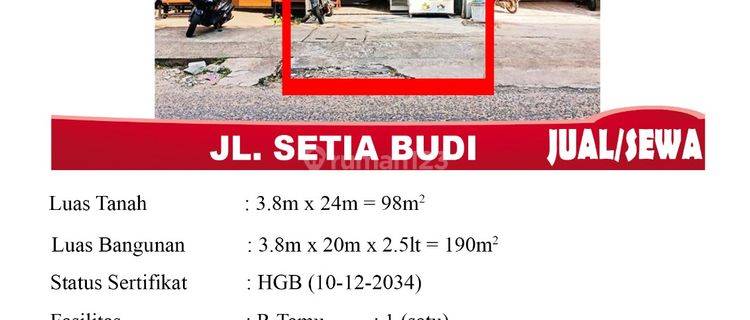  Sewa Ruko 2 Lantai, Jl. Setia Budi Pusat Kota , Pontianak Indonesia 1