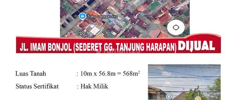 Di Jual Tanah Jl. Iman Bonjol Sederet Gg. Tanjung Harapan , Pontianak Indonesia 1