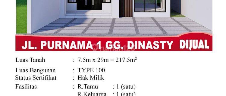 Di Jual Rumah Jl. Purnama 1 Gg. Dinasty , Pontianak Indonesia 1