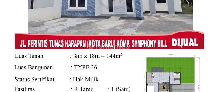 Di Jual Rumah, Lokasi Jl. Perintis Tunas Harapan Kota Baru Komp. Symphony Hill Pontianak, Indonesia 1