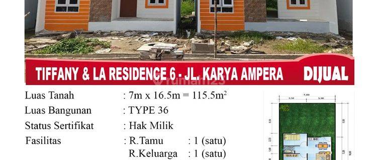 Di Jual Rumah, Lokasi Tiffany La Residence 6 Jl. Karya Ampera Pontianak, Indonesia 1