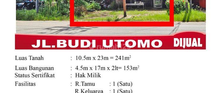 Di Jual Ruko 2 Lantai Lokasi Jl. Budi Utomo Samping Jl. Parit Pangeran Siantan Pontianak, Indonesia 1