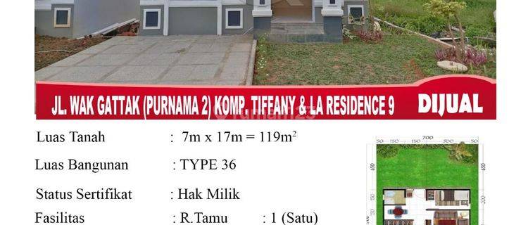 Di Jual Rumah, Lokasi Jl. Wak Gattak Purnama 2 Komp. Tiffany La Residence 9 Pontianak, Indonesia 1