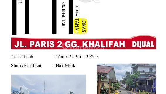 Di Jual Tanah Jl. Paris 2 Gg. Khalifah, Pontianak Indonesia 1