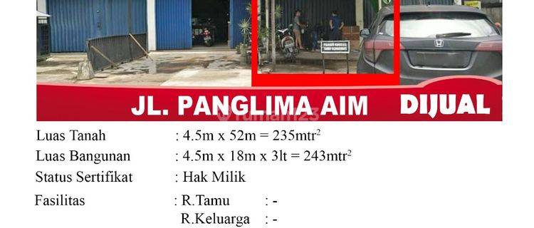 Di Jual Ruko 3 Lantai, Lokasi Jl. Panglima Aim Pontianak, Indonesia 1