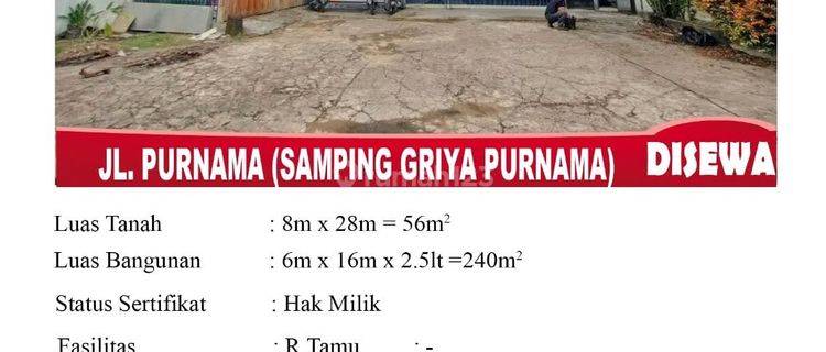 Di Sewa Ruko 2,5 Lantai, Lokasi Jl. Purnama Samping Griya Purnama , Pontianak Indonesia 1