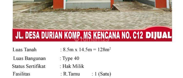 Di Jual Rumah Type 40 Jl. Desa Durian Komp. Ms Kencana No. C12, Pontianak Indonesia 1