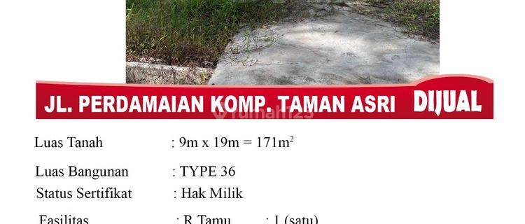 Di Jual Rumah Type 36 Jl. Perdamaian Komp. Taman Asri, Pontianak Indonesia 1