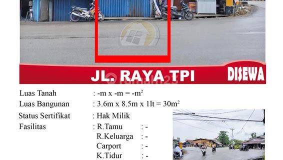 Disewakan dikontrakkan Kios 1 Lantai Lokasi Jl. Raya Tpi Pontianak, Indonesia 1