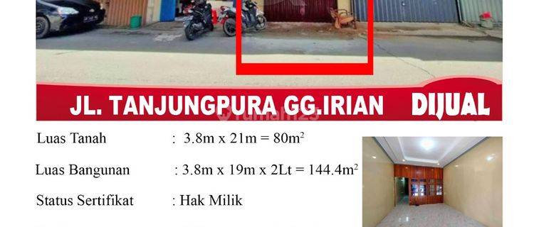 Di Jual Ruko 2 Lantai, Lokasi Jl. Tanjung Pura Gg. Irian, Pontianak Indonesia 1