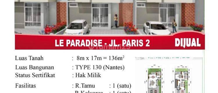 Di Jual Rumah Type 130 Nantes Le Paradise, Lokasi Jl. Paris 2, Pontianak Indonesia 1