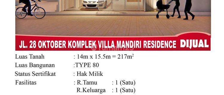 Di Jual Rumah 1 Lantai Type 80 Jl. 28 Oktober Komplek Villa Mandiri Residence Siantan Pontianak Indonesia 1