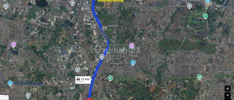 Dijual Tanah Siap Pakai, Curug Wetan , Seluas 400M2. Hanya 100 Mtr Dari Jln Raya Stpi Curug 1