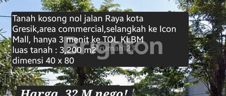 JARANG ADA! NOL JALAN RAYA LUAS TANAH LEGA. DIKOTA GRESIK COMMERCIAL AREA COCOK UNTUK PEBISNIS DAN INVESTOR 1