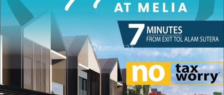 Rumah 2 Lantai 7 Menit Toll Alam Sutera Graha Raya Dp 0% Free Ppn 1