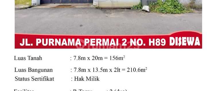 Rumah Sewa Jalan Purnama Permai siap Huni  1