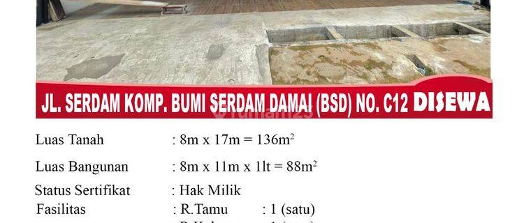 Rumah Furnished Omp Bsd Serdam 1