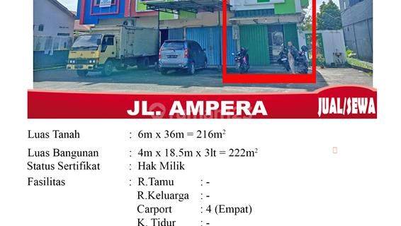 Ruko Sewa 3 Lantai Tepi Jalan Ampera Hook 1