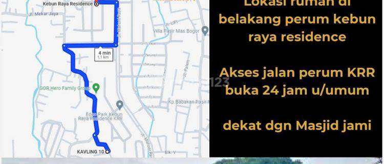 Jual Rumah Semifurnish Dekat Stasiun Bogor 4 Kamar 1