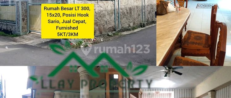Rumah Besar Banting Harga Lt 300, Pusat Kota, Di Sario, Hook, Area Dekat Kemanapun 1