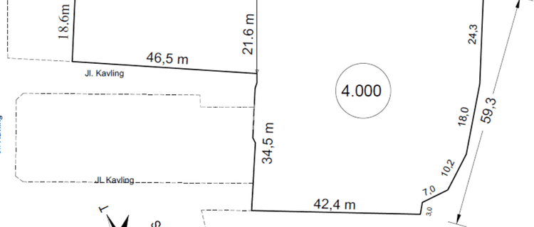 Tanah 4000 M2 di Kranggan 1