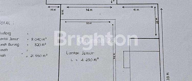 DIJUAL GUDANG, RUMAH WALET, LAHAN JEMUR DI WULUHAN AMBULU 1