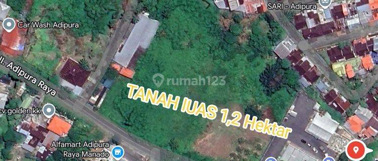 Tanah 1,2 Hektar Di Jl Adipura Dekat SPBU Buat Kantor,Showroom  1