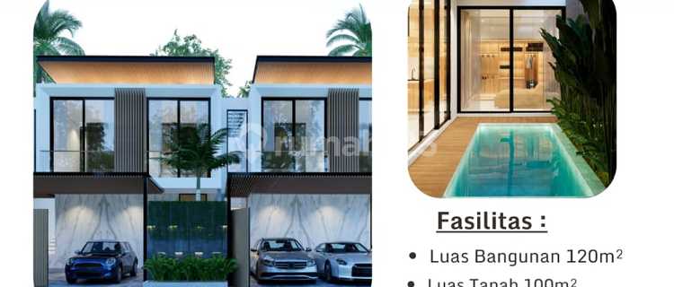 Dijual Rumah Baru Furnish Private Pool Di Renon 1