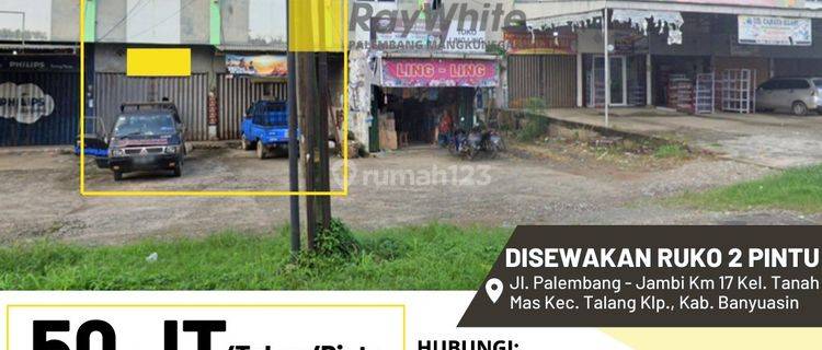 Ruko 2Pintu Disewakan di KM 17 Banyuasin 1