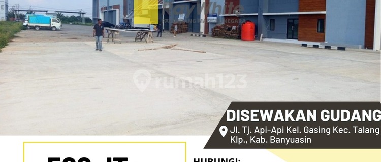 Gudang Disewakan di Desa Gasing Talang Kelapa 1