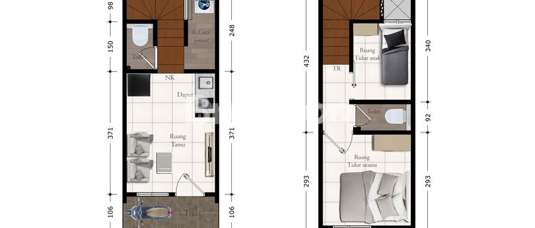 RUMAH BANGUNAN BARU MINIMALIS 2 LANTAI   HUNIAN SANGAT MURAH  DI TENGAH KOTA JAKARTA LOKASI DI UTAN KAYU 1
