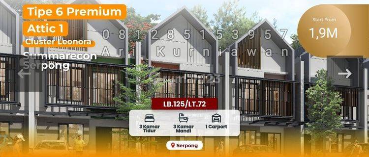 Rumah 2 Lantai Sangat Murah Cluster Leonora By Summarecon Serpong 1