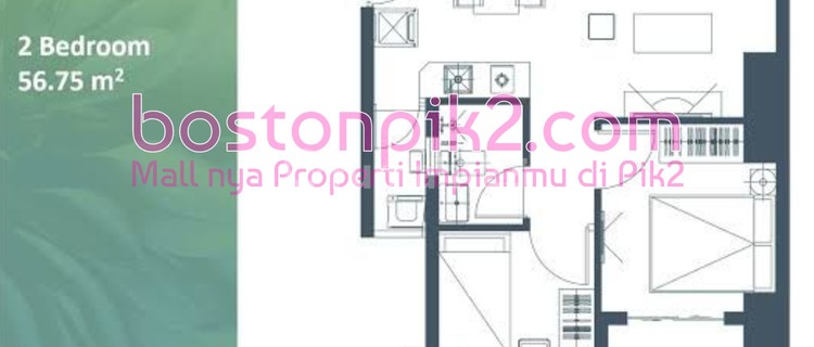 Jual Apartemen Meikarta 2br 56m2 Tower Oakview Unit H Distric 1 Lantai 26 Semi Furnished 1