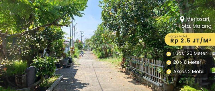 Tanah Kavling SHM 120 M² Merjosari Dekat Kampus Unisma Malang 1