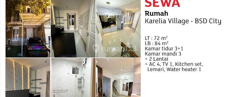 Sewa Rumah Di Karelia Village Gading Serpong Semi Furnished Rumah Bagus di Karelia Village - Gading Serpong, Gading Serpong Karelia Village 1