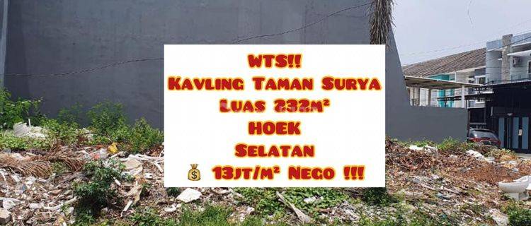 Kavling Taman Surya, 12X18, Posisi Hoek 1