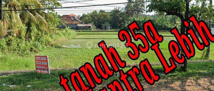 Dijual Tanah di pinggir Jln Bay Pas IB Mantra Lebih Gianyar Bali Tanah 34 SHM are 1