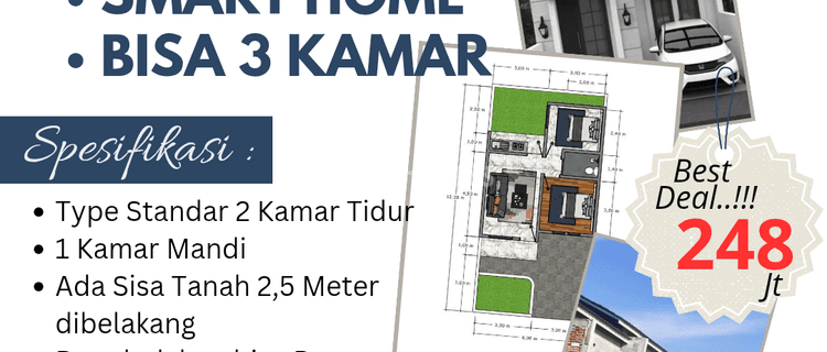 Bisa 3 Kamar Rumah Promo 248 Jt Lokasi Johor 1