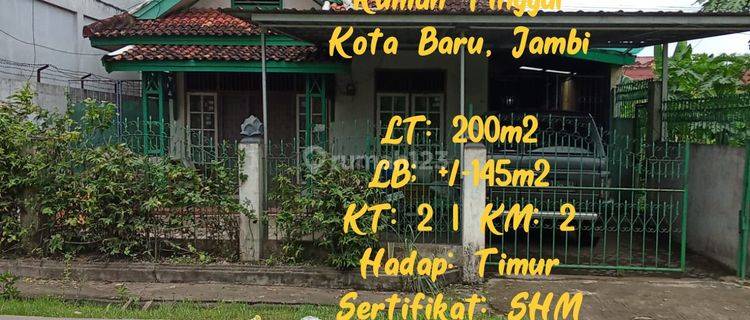 Dijual Cepat Rumah Tinggal Dipinggir Jalan Raya Kota Baru Jambi 1