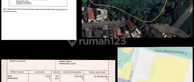 Tanah Murah 5930 m2 Strategis Dibawah NJOP Cocok untuk Cluster di Kawasan Jagakarsa Jakarta Selatan 1