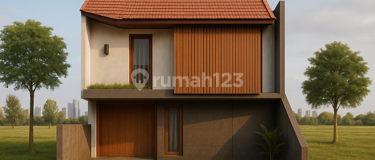 Two-story house, Tropical Modern Style, in the center of Jambi City. 1