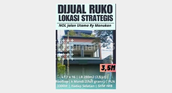 Strategic Commercial House Ready for Business for Sale in Manukan, Surabaya 1