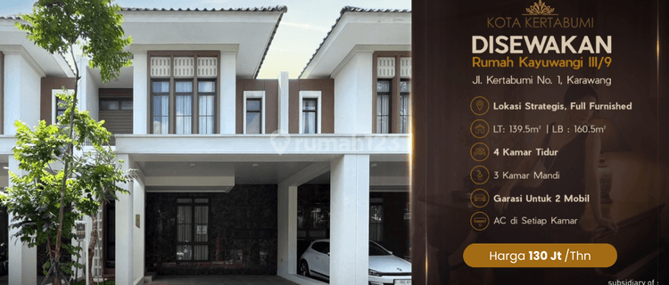 SEWA RUMAH FULL FURNISHED DI PUSAT KOTA KARAWANG 1