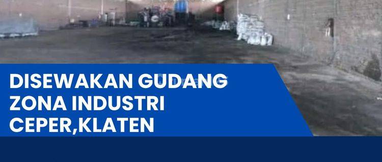 DiSewa gudang lokasi Ceper Klaten luas 5000m BU! 1