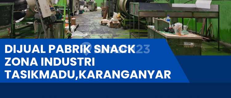 Dijual pabrik snack sangat stategis luas 1300m lokasi tasikmadu 1