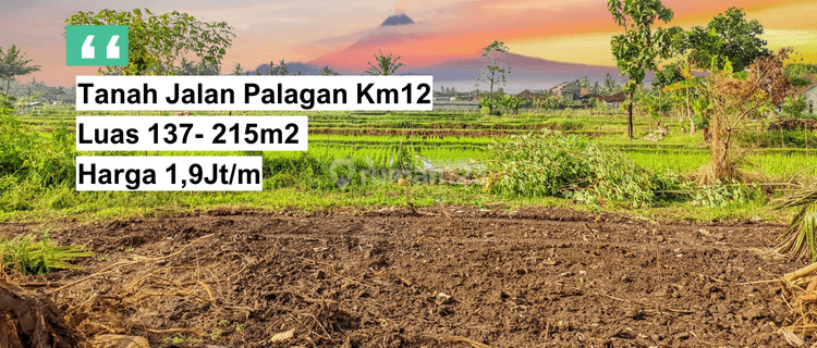 Tanah Pingir Sawah Di Jalan Palagan Jogja, View Merapi 1