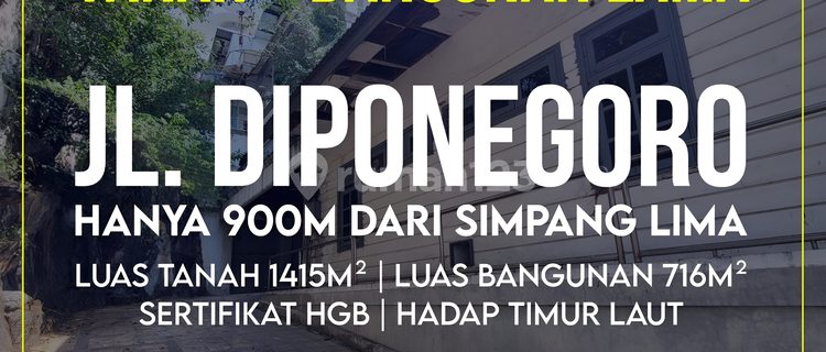 Land on Jl Diponegoro Semarang Strategic location, on the edge of the main road. 1