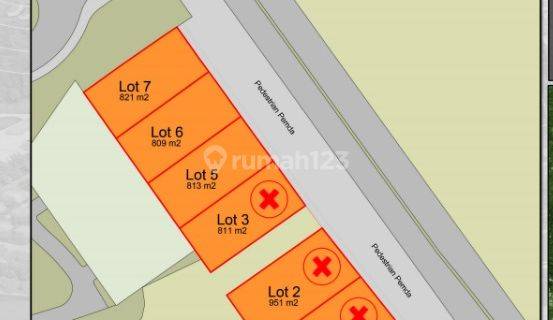 Kavling Komersial Delatinos Bsd City Tangsel, Pinggir Jalan Raya, Strategis 1