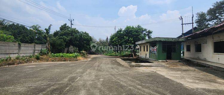 Dijual Tanah Bangunan Ex Pabrik di Bogor Rancabungur Jl Mekarsari 1