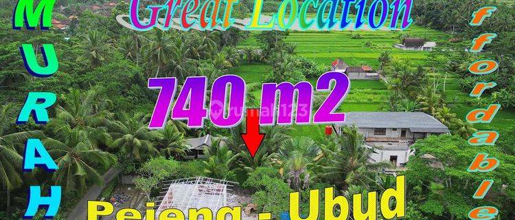 Dijual Lahan 740 M2 Dominan Datar Lokasi Pejeng Kangin 1